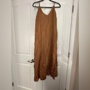 Old Navy Brown Maxi Slip Dress
